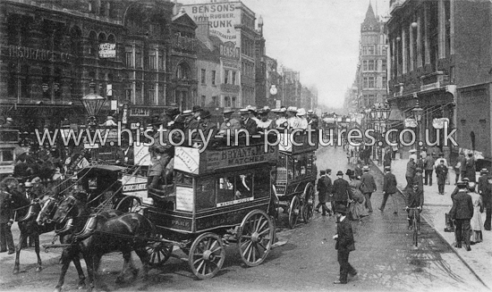 Corner of Tottenham, Court Road, London. c.1911